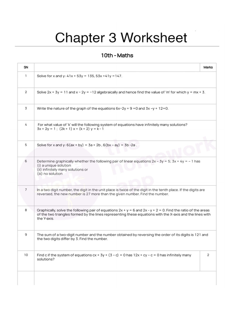 Maths Worksheet 01 | PDF