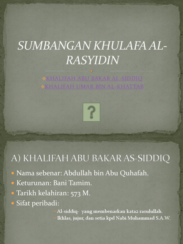 Sumbangan Khulafa Al Rasyidin Pdf