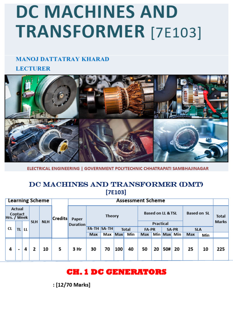 DC Generator Working and Diagram | PDF | Electric Motor ...