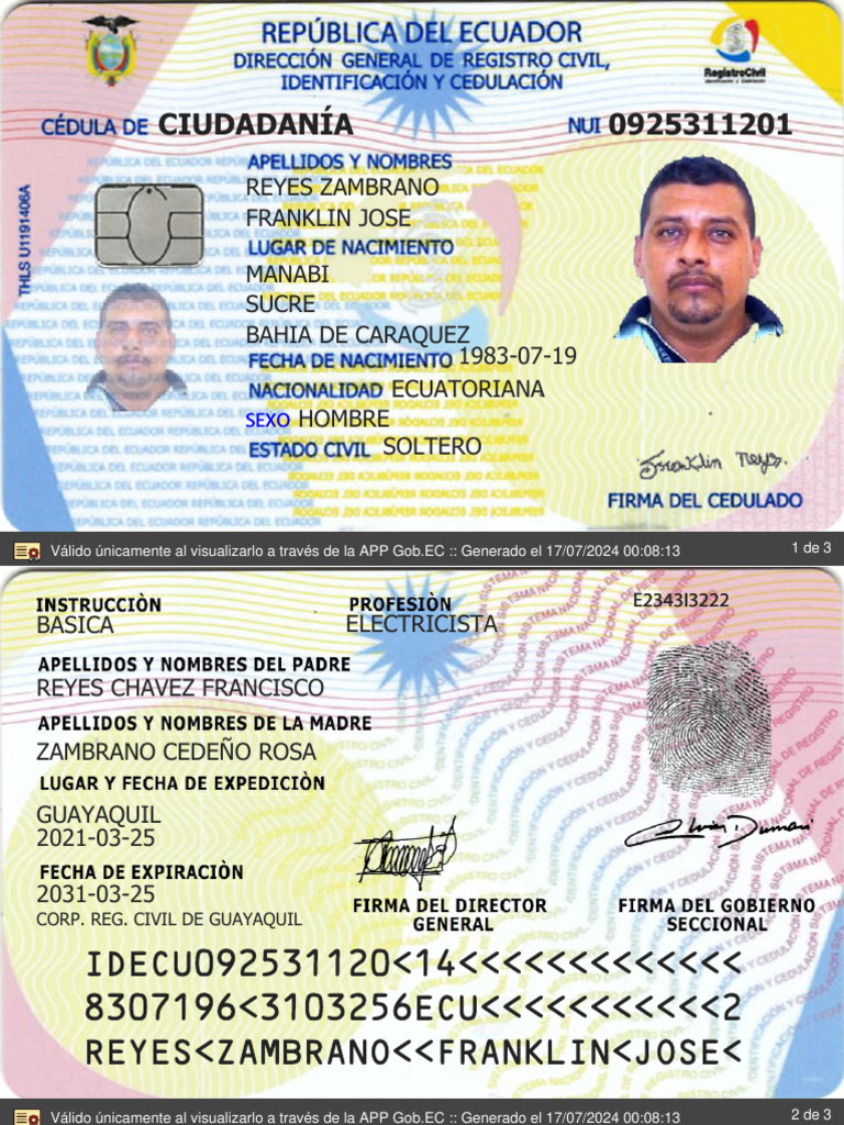 Cedula Digital | PDF