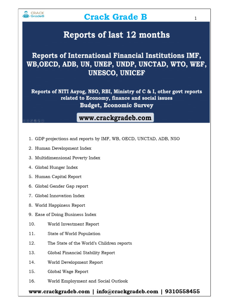 List of Important Reports Lyst1722681859321 | PDF