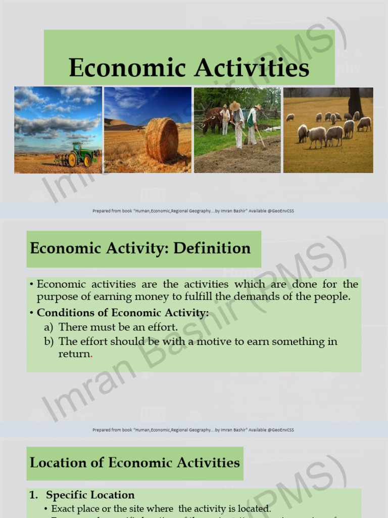 Understanding Economic Activities | PDF | Agriculture | Intensive Farming