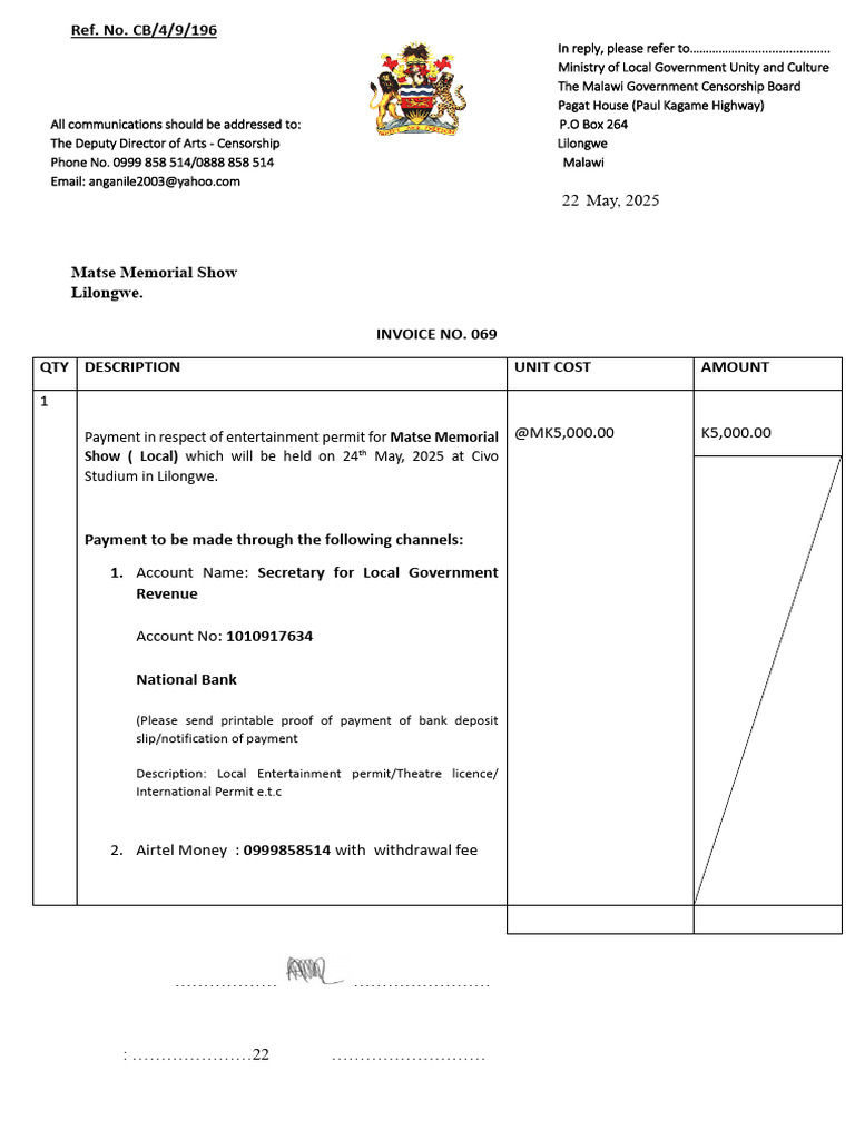 Invoice Matse | PDF