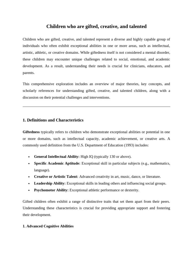 Understanding Gifted Children | PDF | Intellectual Giftedness | Creativity