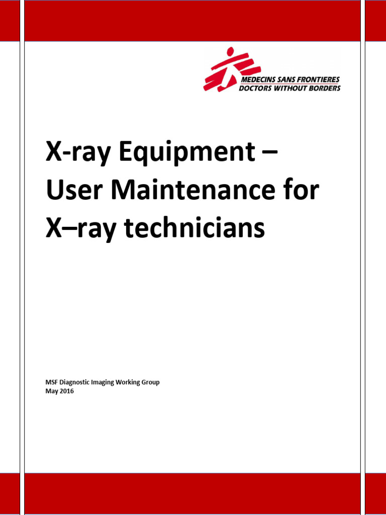 X-ray Equipment User Maintenance Guide | PDF | Radiography