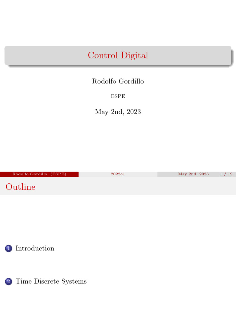 Digital Control Systems Overview | PDF | Control Theory | Digital ...