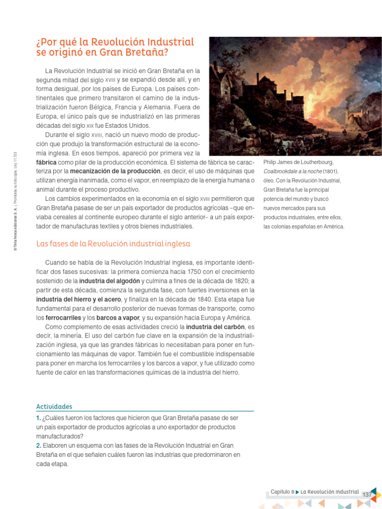 Causas de la Revolución Industrial en Gran Bretaña | PDF | Revolución ...