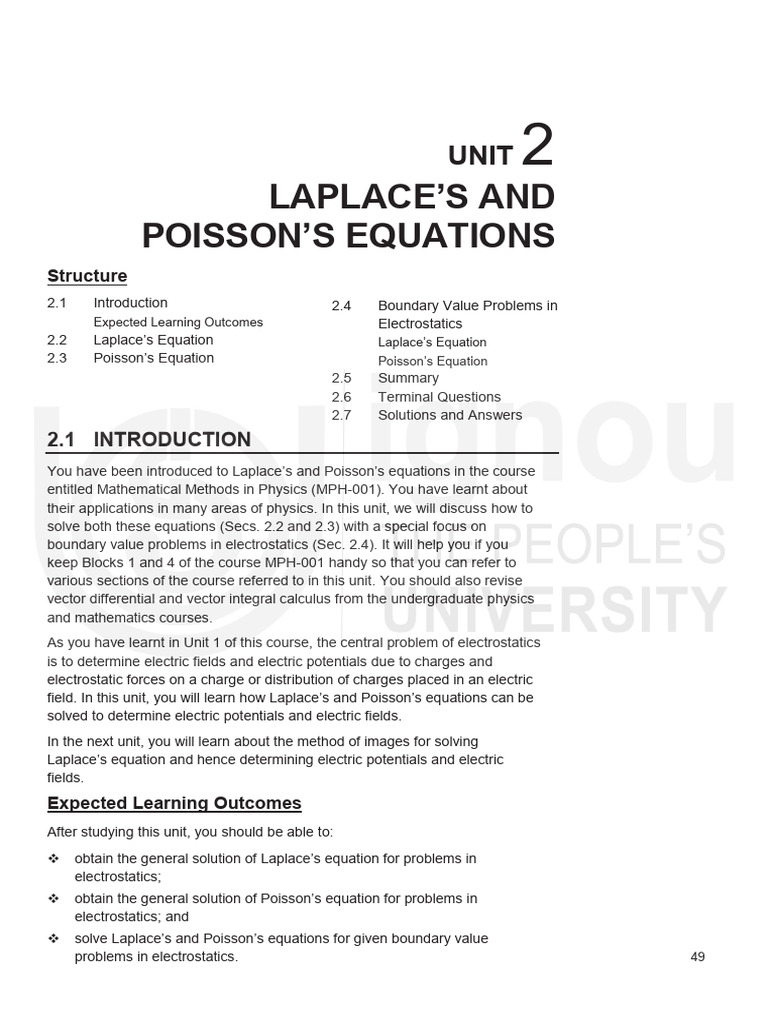 Solutions to Laplace's Equation in Electrostatics | PDF | Sphere ...