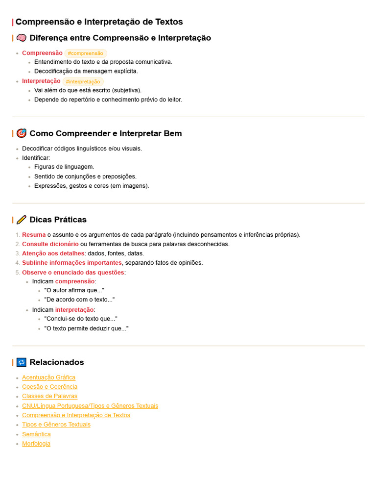 Compreensão e Interpretação de Textos | PDF