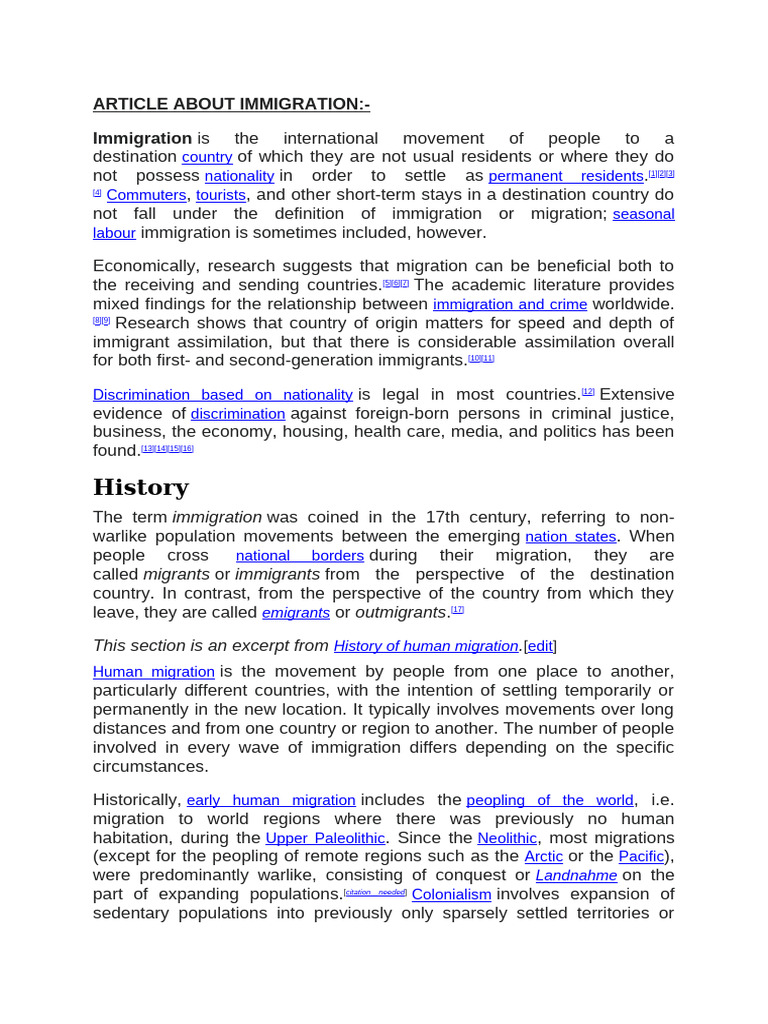 Immigration Overview and Trends | PDF | Immigration | Human Migration