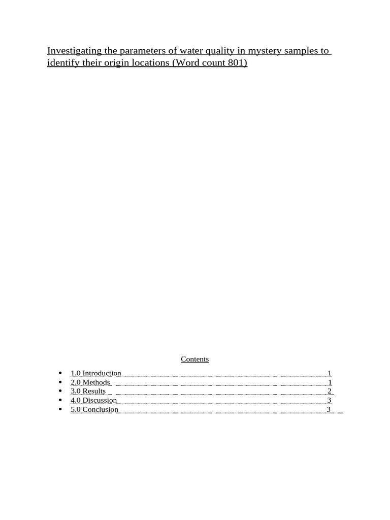 Environmental Pollution Water and Soil Quality Lab Report | PDF | Soil ...
