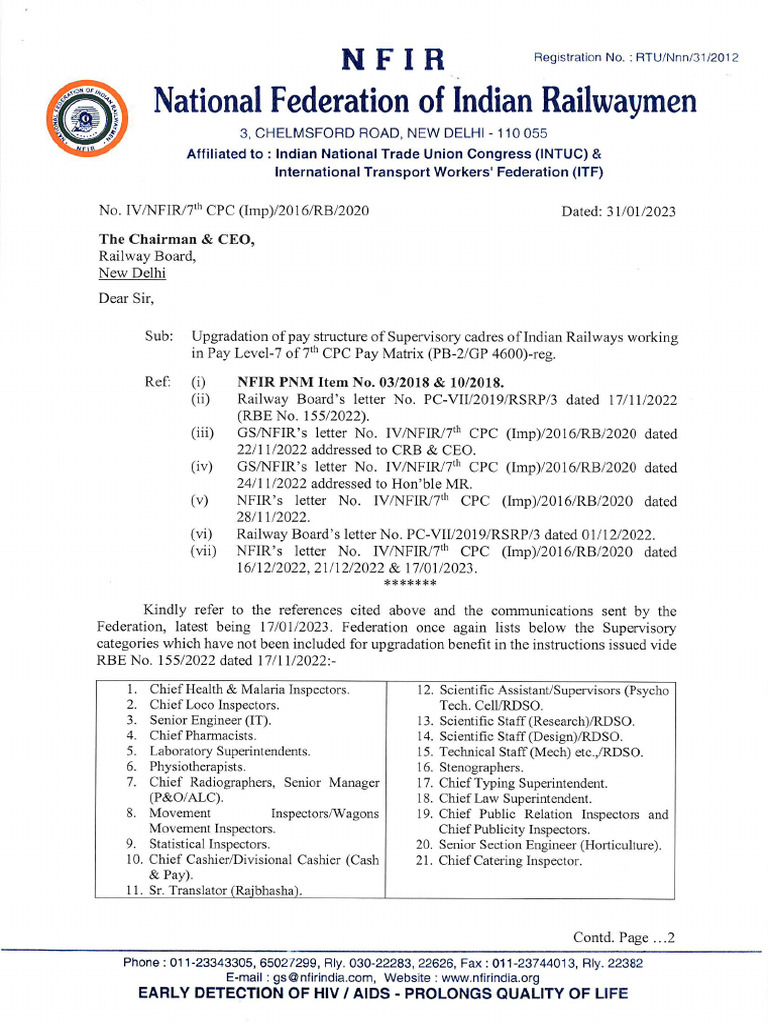 Upgradation of Pay Structure | PDF