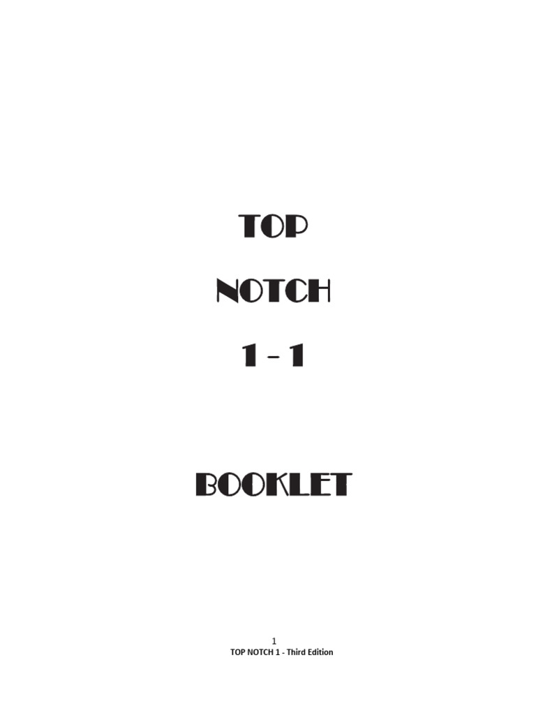 Top Notch 1 Teacher's Book PDF | PDF