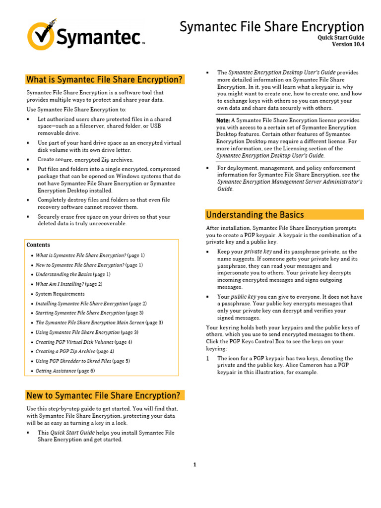 PGP FileShareEncWin 10-4-2 QuickStartGuide en | PDF | Computer File ...