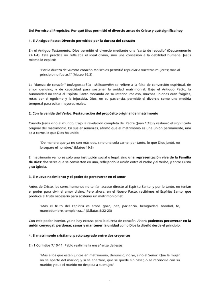 Divorcio y Matrimonio en la Fe Cristiana | PDF | Amor | Cristo (título)
