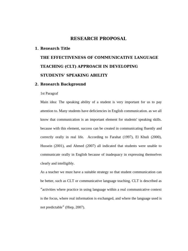 Research Proposal Group 7 | PDF | Procedural Knowledge | Communication