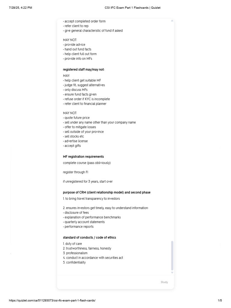 IFC Exam Study Guide Flashcards | PDF | Inflation | Money Supply