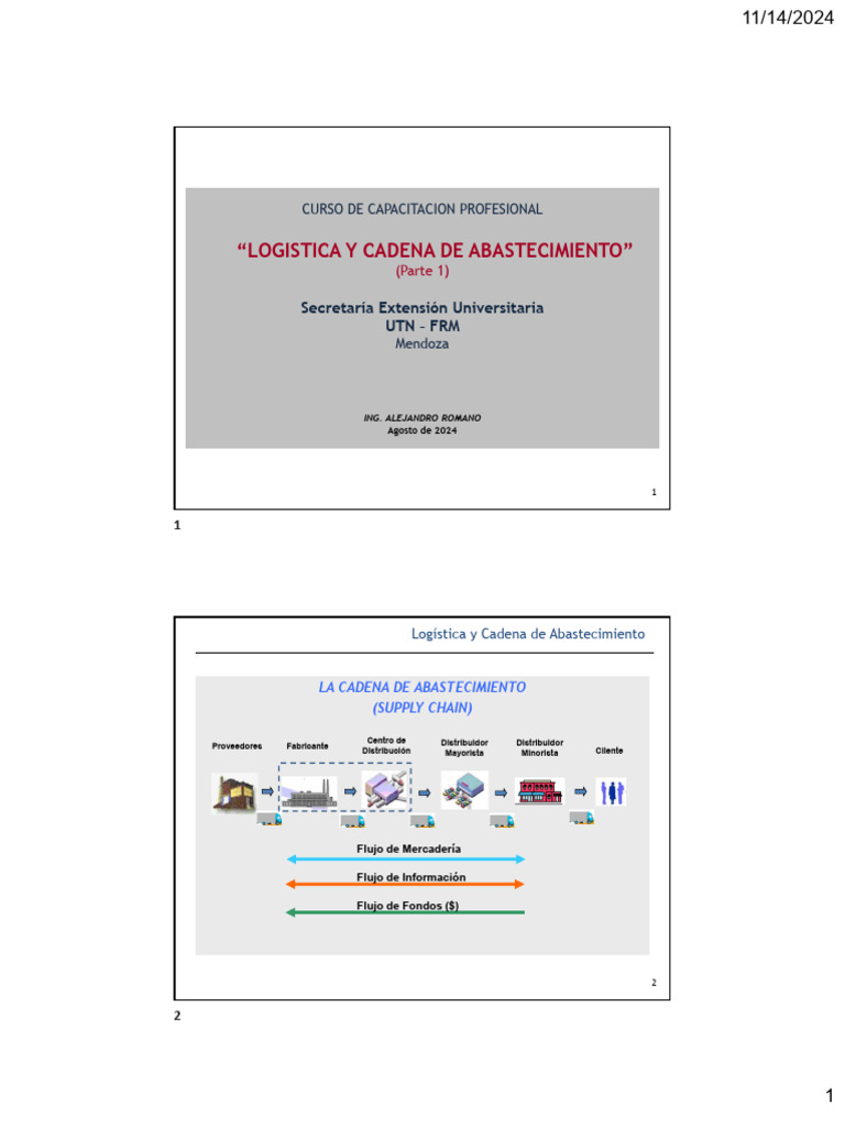 Curso de Logística y Cadena de Abastecimiento | PDF | Logística ...