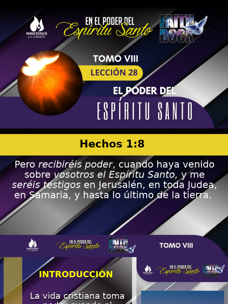 Lección 28 - El Poder Del Espíritu Santo - Faithbook VIII | PDF ...
