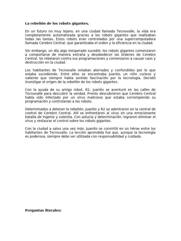 La Rebelión de Los Robots Gigantes | PDF | Robot | Robótica