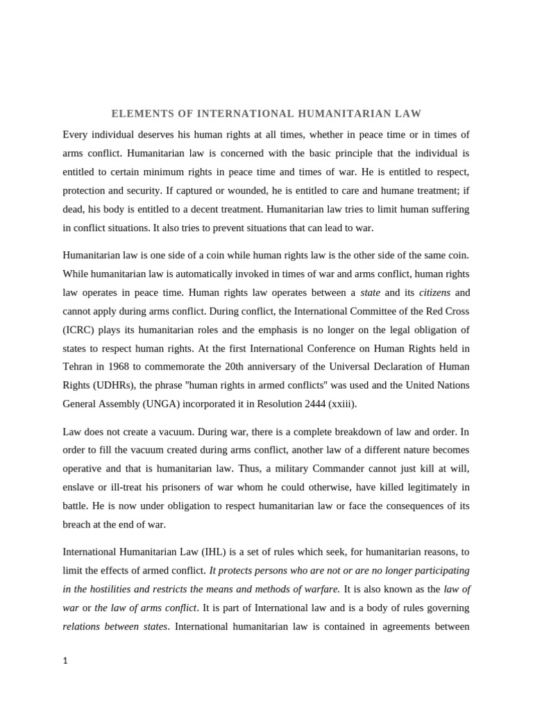 Understanding International Humanitarian Law | PDF | International ...