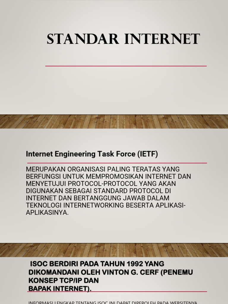 Organisasi Standar Internet dan Tugasnya | PDF