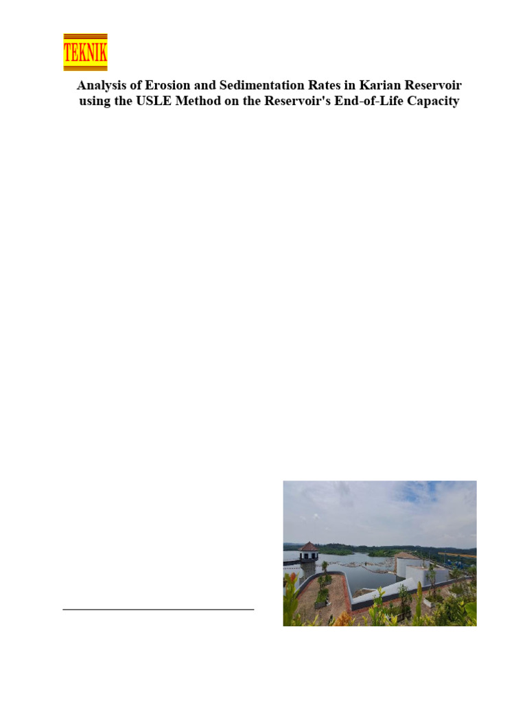 Erosion and Sedimentation in Karian Reservoir | PDF | Erosion ...