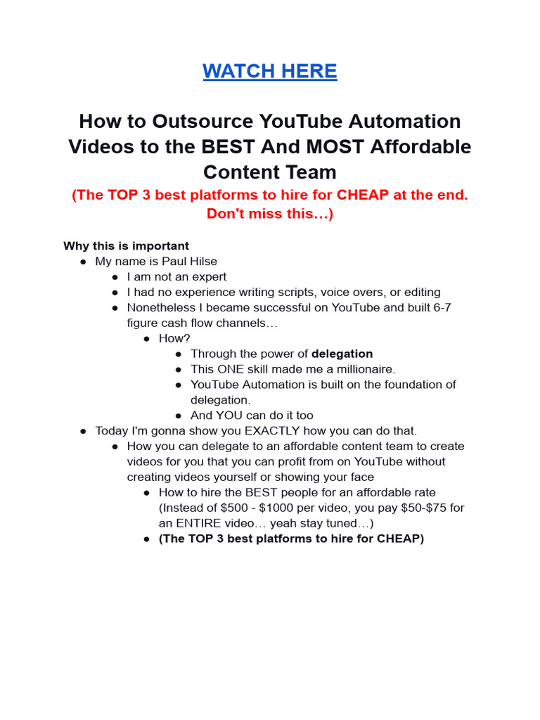 How To Outsource YouTube Automation Videos To The BEST and MOST ...