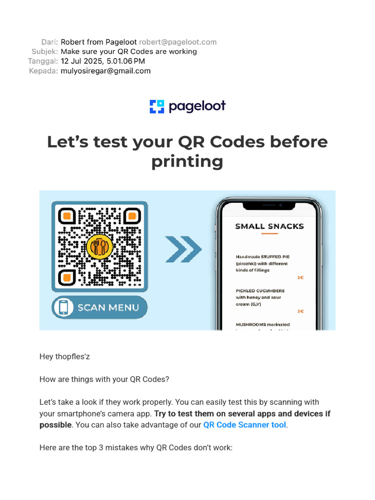 Test Your QR Codes Before Printing | PDF