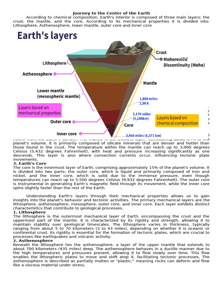 Layers of Earth Notes | PDF | Plate Tectonics | Earth