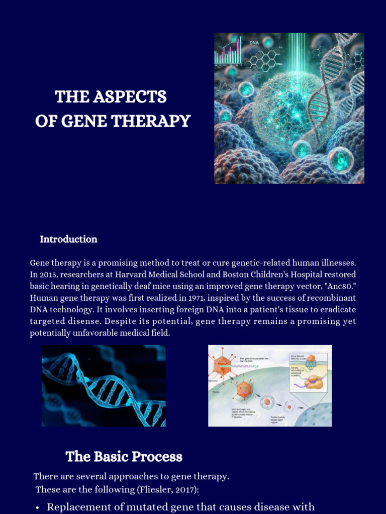 Overview of Gene Therapy Techniques | PDF