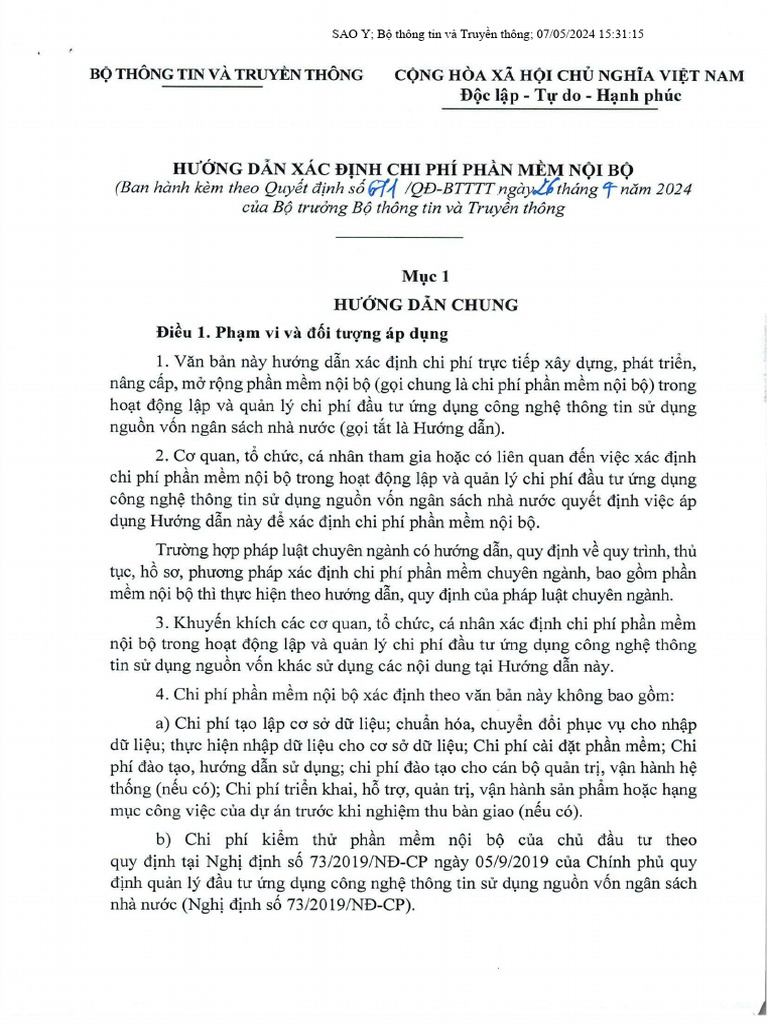 Phu Luc Huong Dan Chi Phi PMNB | PDF