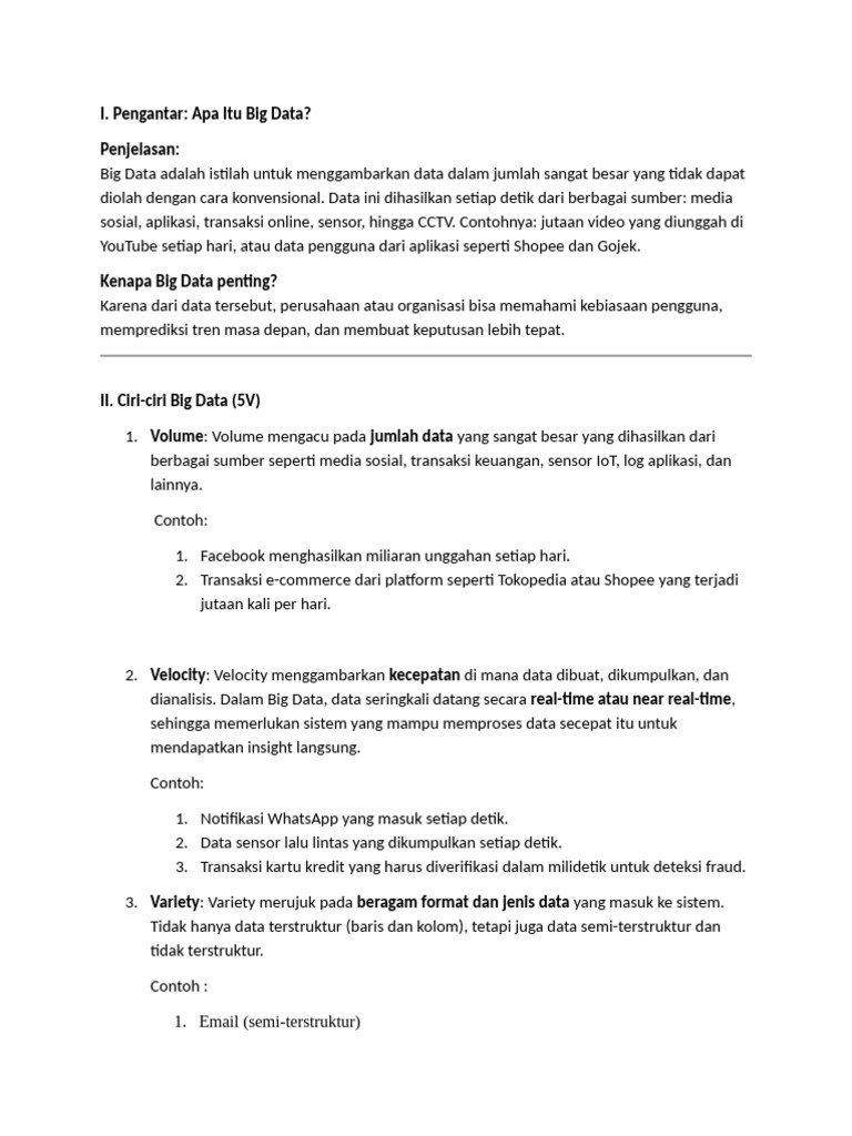 Memahami Big Data dan Analisis Data | PDF