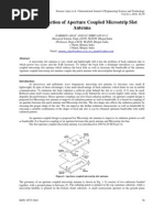 An Introduction of Aperture Coupled Microstrip Slot Antenna: Abstract