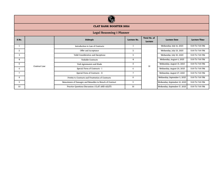Legal Reaso I G 1 Pla E: Clat Rank Booster 2026 | PDF