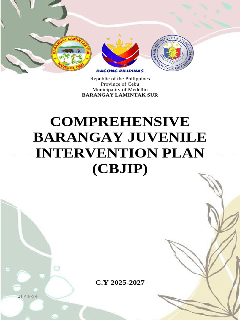 CBJIP for Lamintak Sur 2025-2027 | PDF | Child Protection | Child Abuse