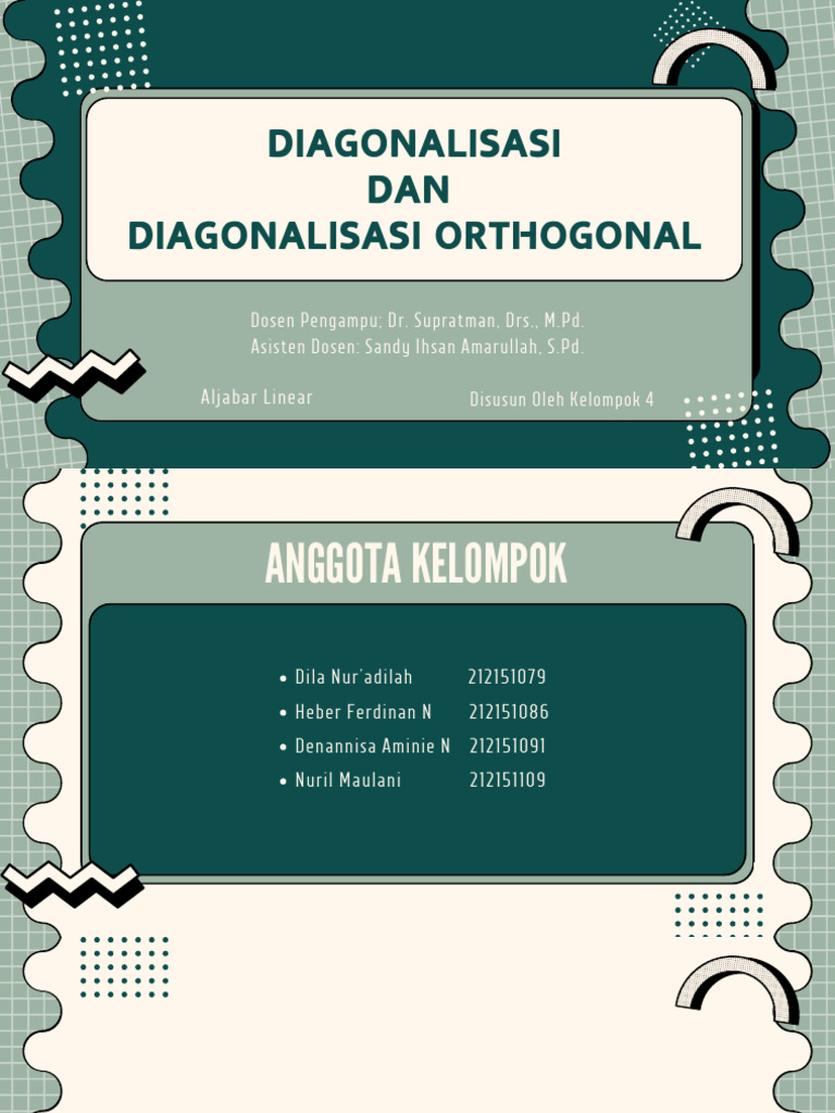 Panduan Diagonalisis Matriks Simetrik | PDF