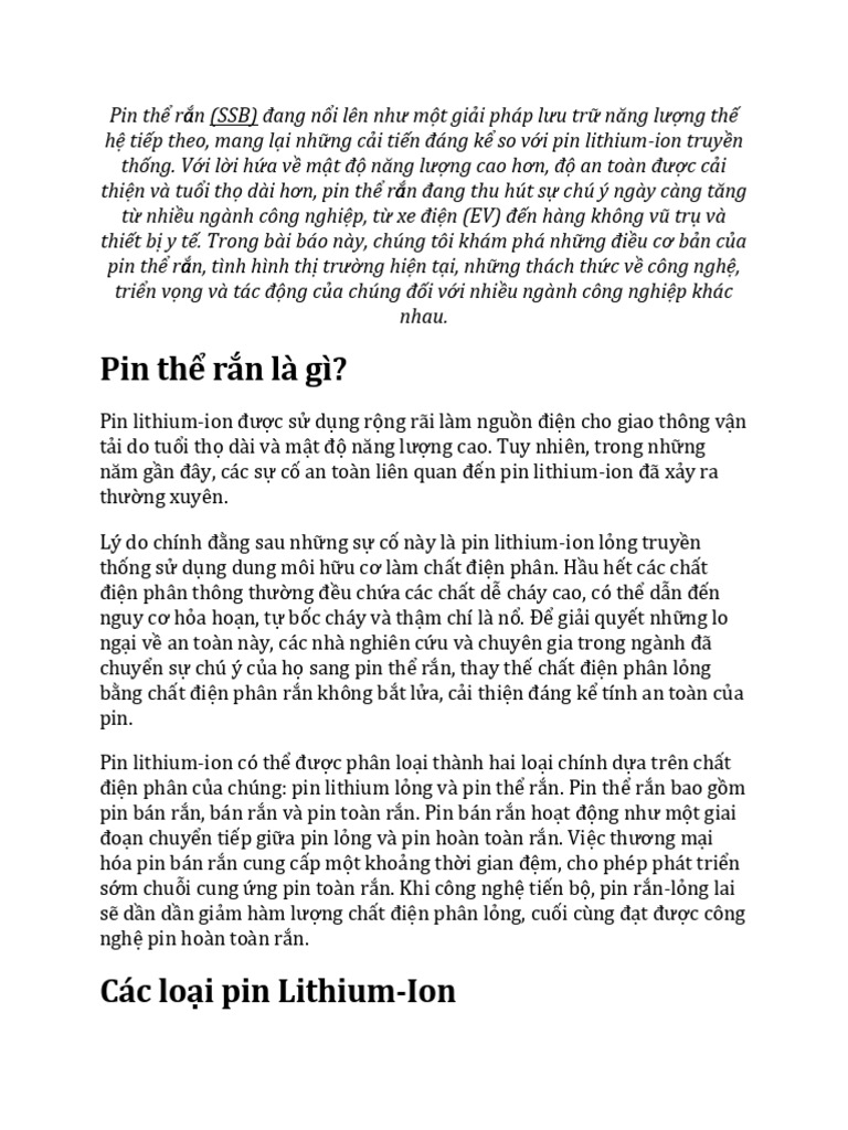 Pin thể rắn | PDF