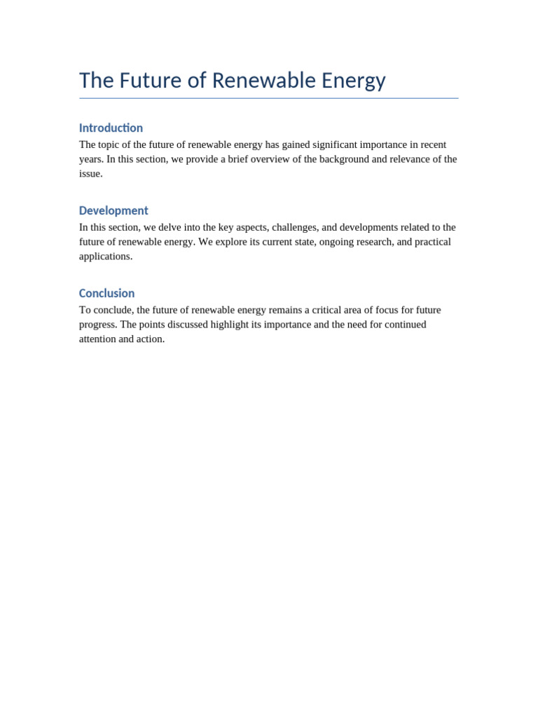 Future of Renewable Energy Insights | PDF