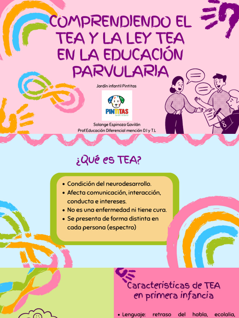 Comprendiendo El TEA y La Ley TEA en La Educación Parvularia | PDF ...
