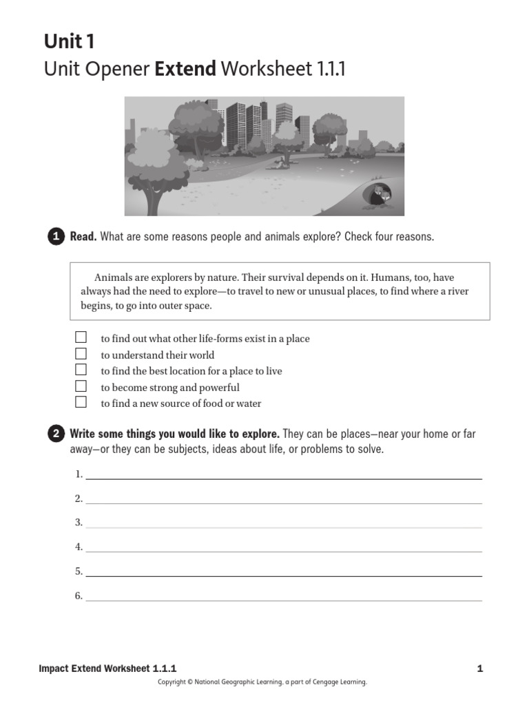 Owi l01 U01 01 Worksheet 1 | PDF