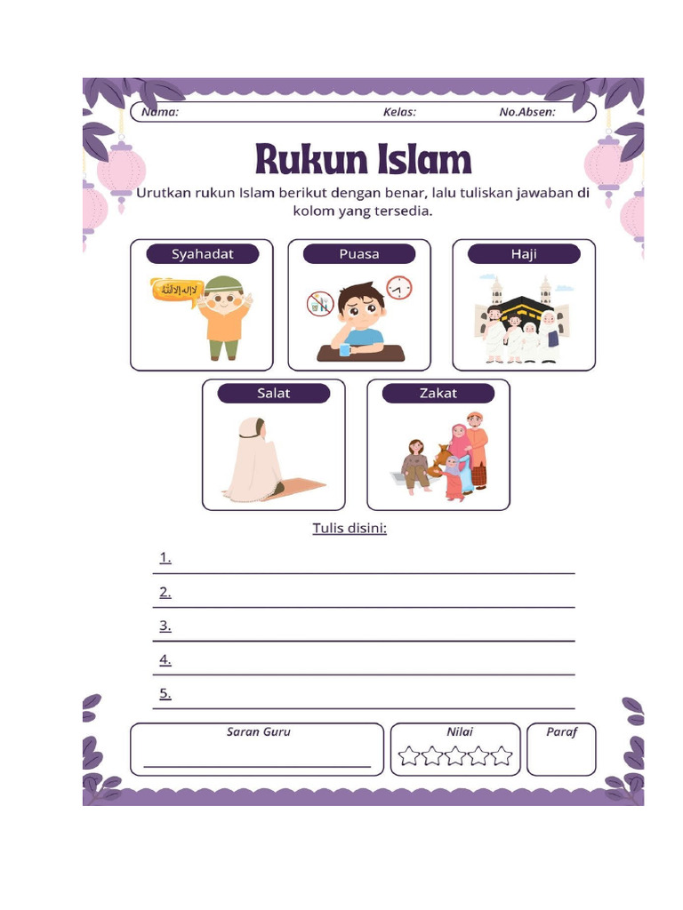 LKPD Rukun Islam | PDF
