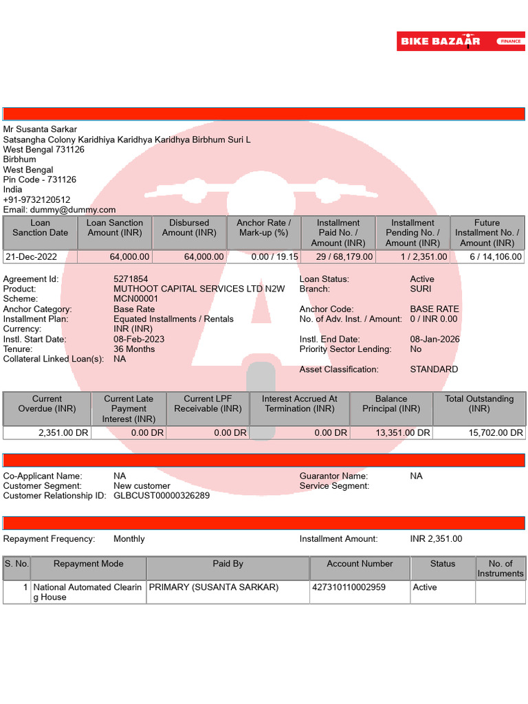 SOA_SUIMCN00000527XXXX_08072025_1751951306465 | PDF | Debits And Credits | Receipt