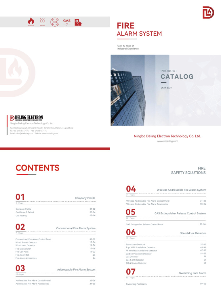 Fire Alarm Systems and Safety Solutions | PDF | Relay | Sensor