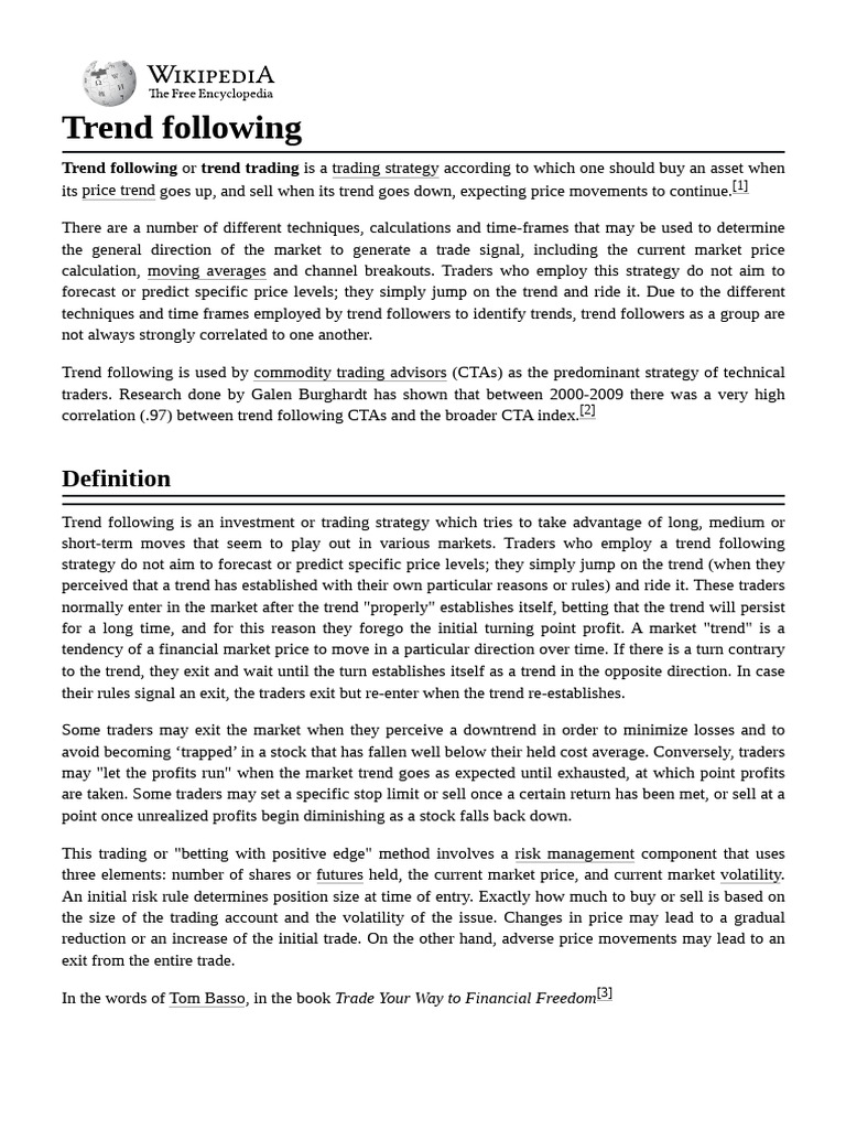 Overview of Trend Following Strategies | PDF | Securities (Finance ...