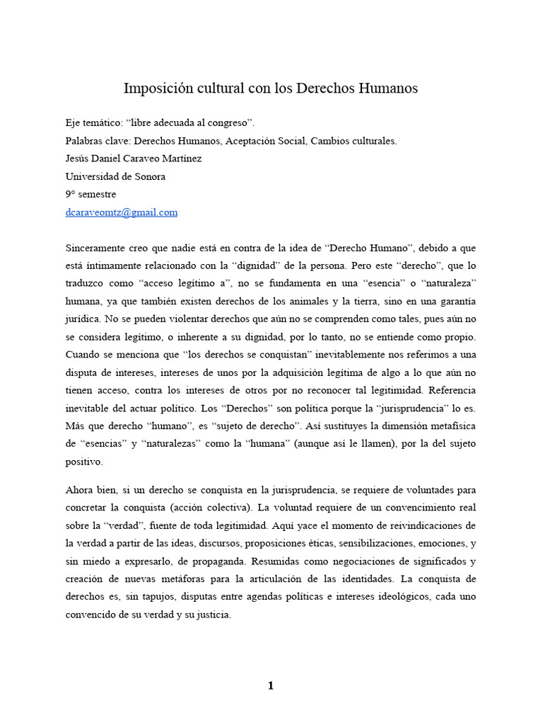 Derechos Humanos y Cambio Cultural | PDF | Justicia | Crimen y violencia