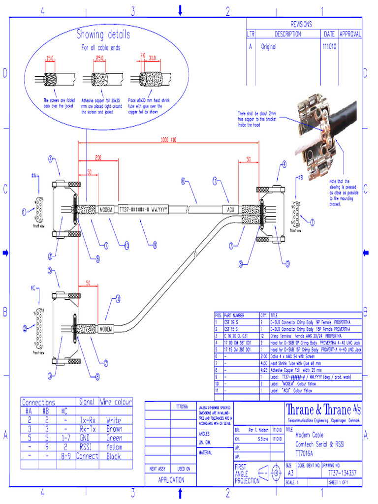 TT37-134337-A Cable Comtech Serial & RSSI | PDF