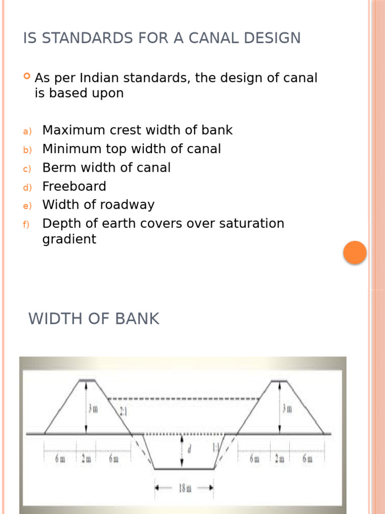 Canal Design Standards and Dimensions | PDF