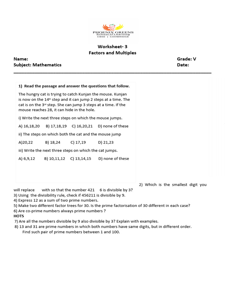 MathsGr-5 PracticFactor | PDF | Mathematics | Discrete Mathematics