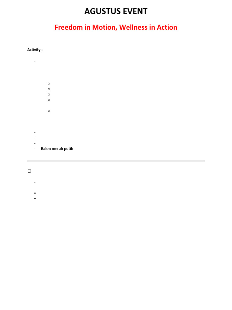 Agustus Event | PDF